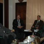 Встреча с ректором Бейрутского университета Хишамом Нашабе (крайний справа)