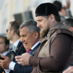 Глава Республики Татарстан Рустам Минниханов и глава Чечни Рамзан Кадыров (слева направо) на открытии Московской Соборной мечети 